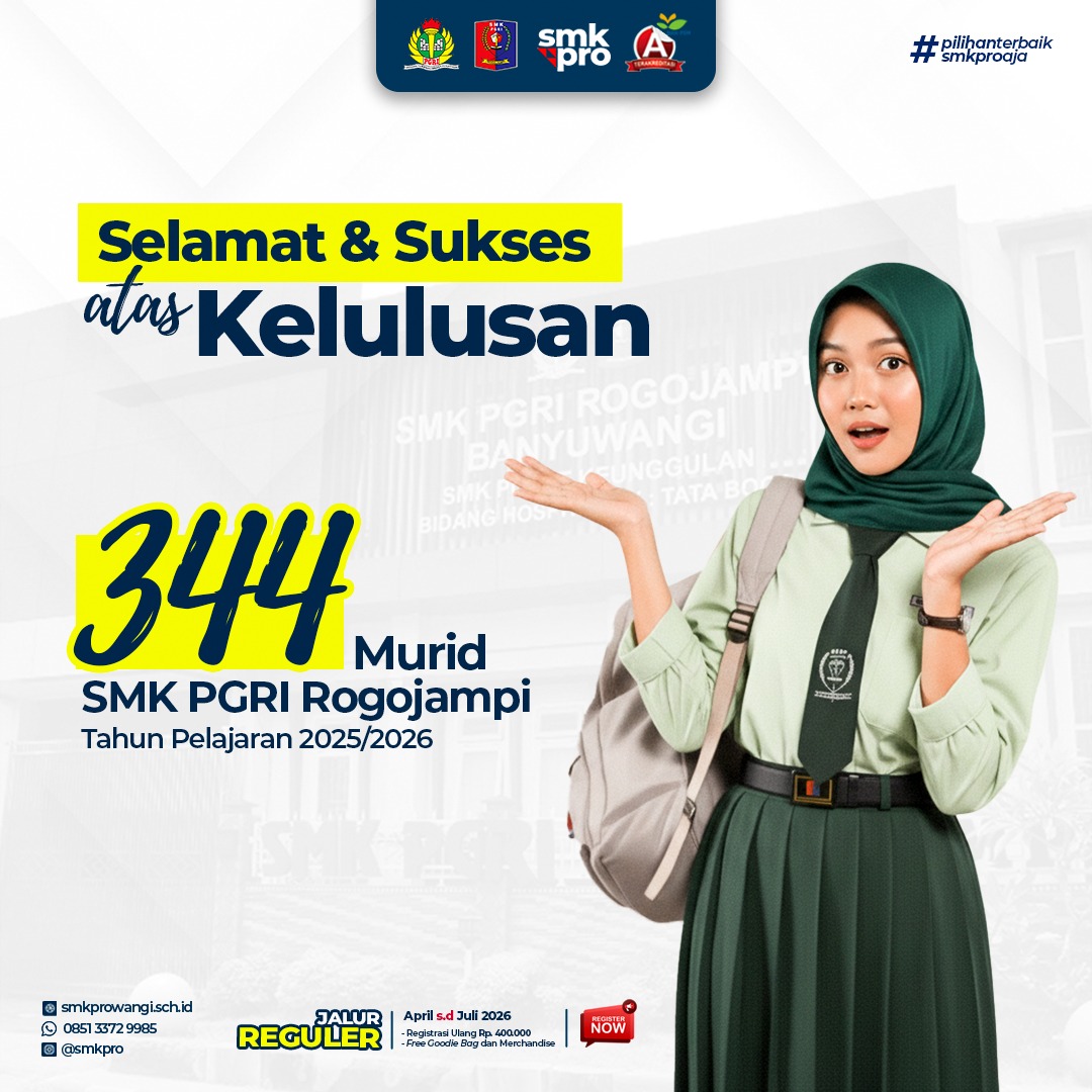 Membanggakan! 344 Murid SMK PGRI Rogojampi Resmi Dinyatakan Lulus pada Tahun Pelajaran 2025/2026